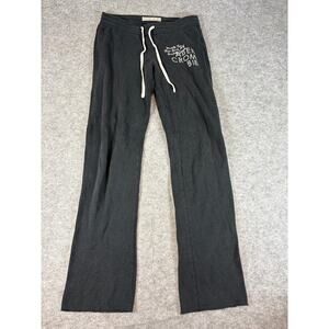 Vintage Y2K Abercrombie & Fitch Sweatpants Womens Medium Black Flare Drawstring